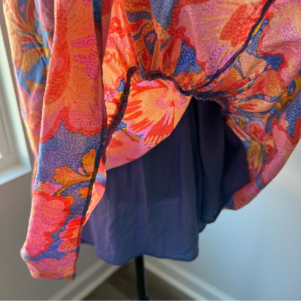 Olivaceous Pink and Blue Floral Dress - Picture 6 of 8